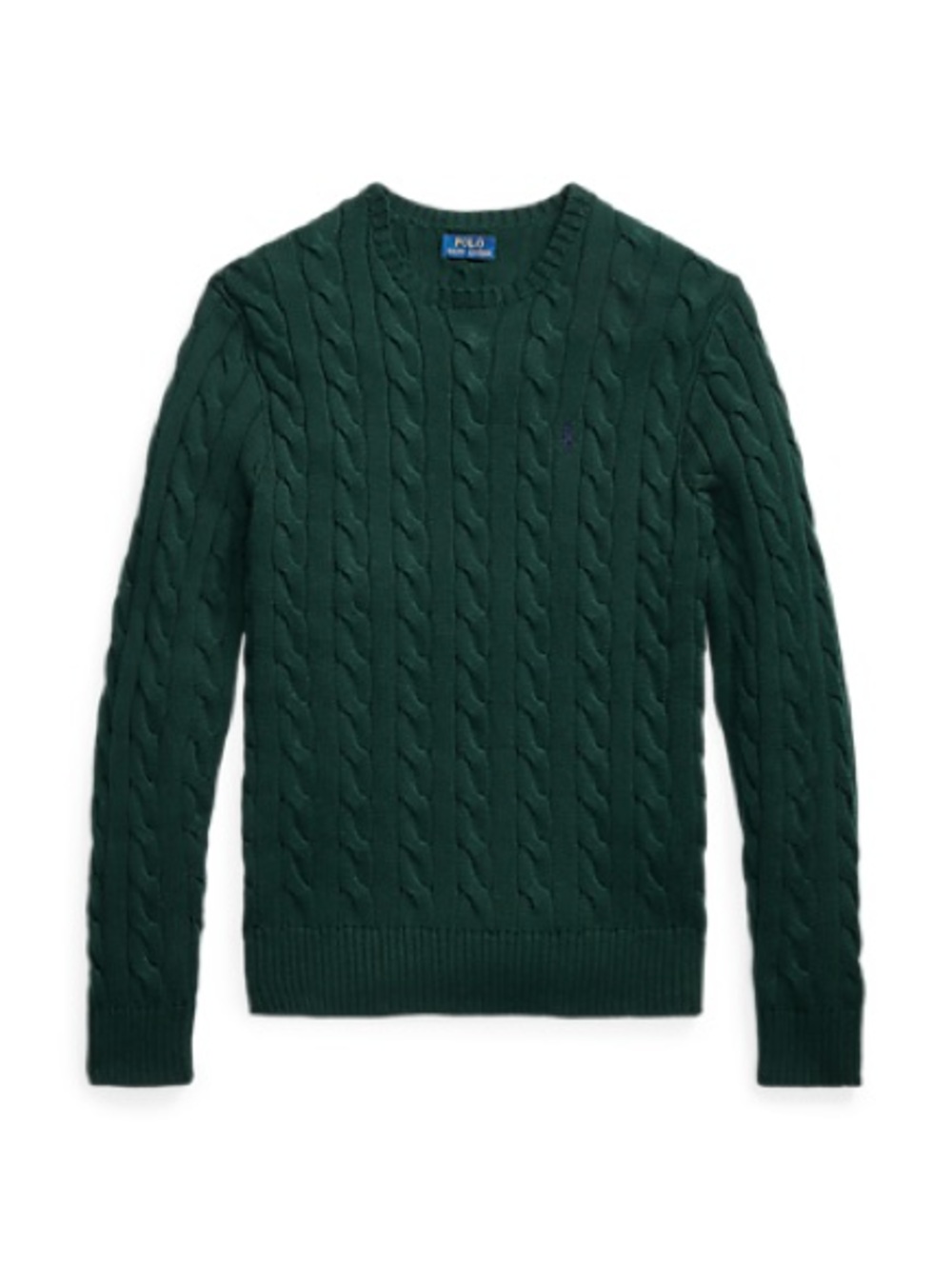 Polo by Ralph Lauren Dark Green Cable Knit Crewneck Sweater